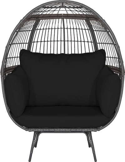 Costway Oversized Patio Rattan Egg Lounge Chair with Cushions Indoor Outdoor 29158306 New