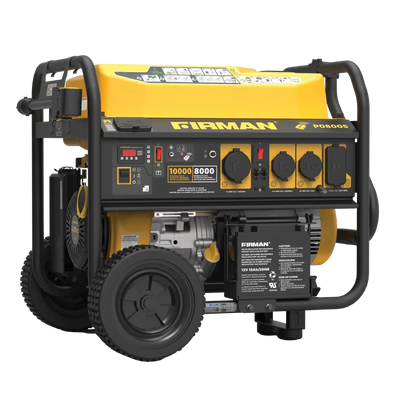 Firman P08005 8000W/10000W 50 Amp Remote Start Portable Gas Generator With Cover and Power Cord New