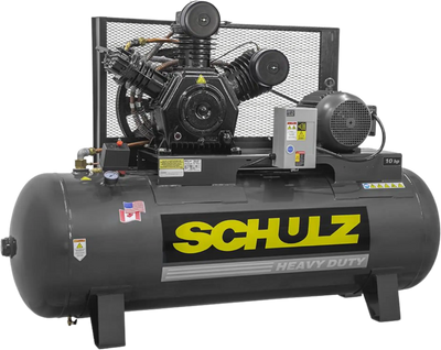 Schulz Premium Series Air Compressor 10 HP 120 gal. 2-Stage 208-230V 3-Phase Horizontal P10120HW40X-3 New