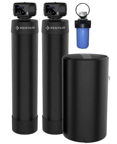 Pentair PAC7 Whole House Salt Based Water Softener and Carbon Filtration Combo System 60000 Grains 2.0 for 4-6 Bathrooms New
