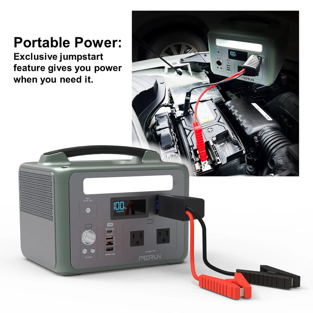 Perun by Yard Force PB-20 600W/1200W Power Station Pure Sine Wave Solar Generator New