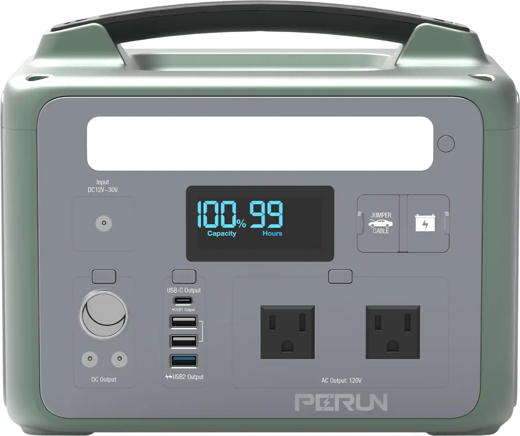 Perun by Yard Force PB-20 600W/1200W Power Station Pure Sine Wave Solar Generator New