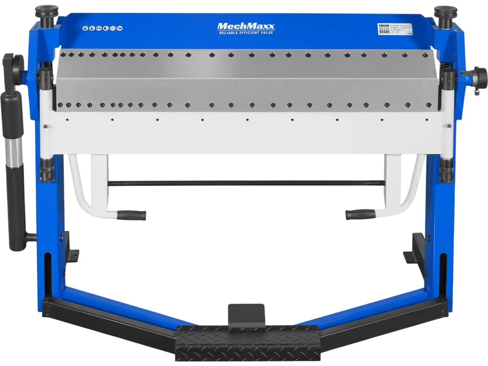 50-Inch Foot Clamp Pan and Box Brake, Industrial Heavy Duty Sheet Metal Folding Machine, 0–135° Bending Angle, 1.9" Clamping Lift, 2" Box Depth PB2A5014