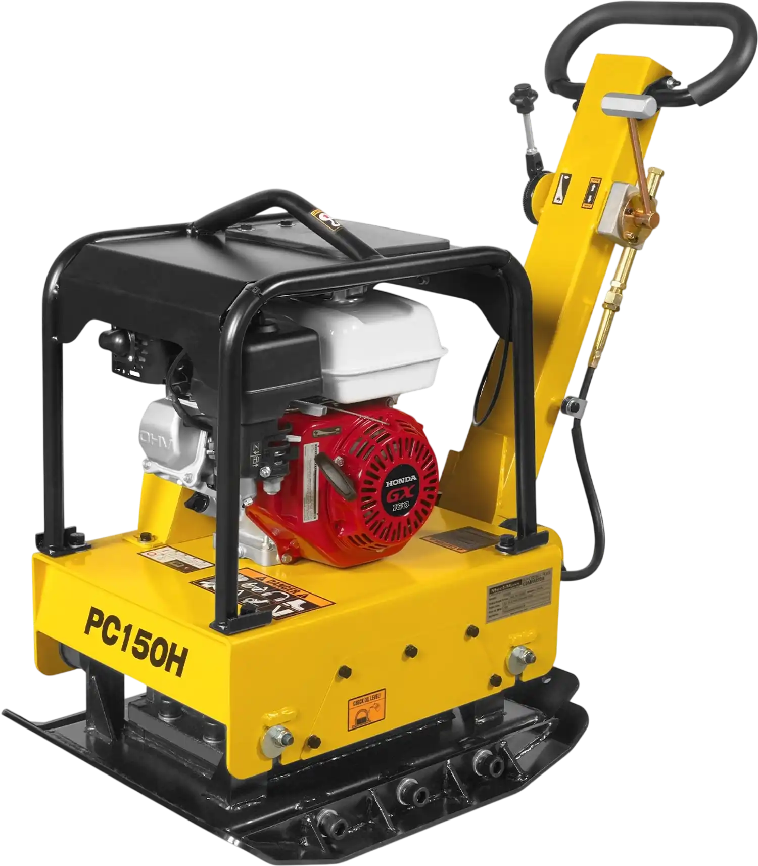 MechMaxx PC150H Plate Compactor Honda GX160 Reversible with Wheel Kit Extension Plates 5625 lbs Centrifugal Force New