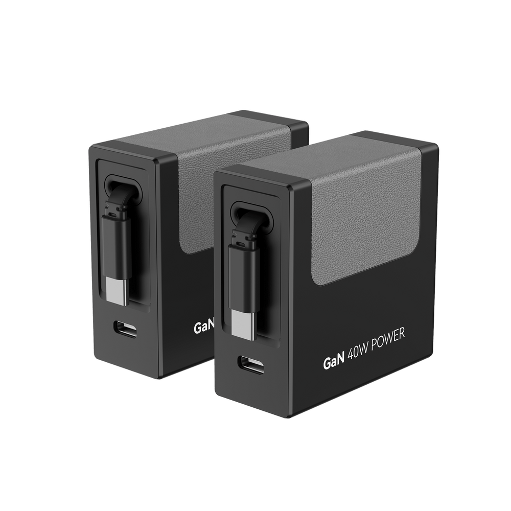 Giraffe Tools PD40 Retractable Charger 40W Black USB-C Cable New