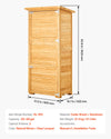 Vevor Outdoor Wooden Storage Shed 31.5" x 63.8" Waterproof with Sloping Roof New