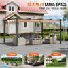 Vevor Retractable Pergola 12'x16' with Adjustable Sun Shade Canopy Aluminum Frame New