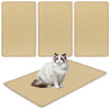 Large 32" x 20" natural sisal cat scratcher mat set with anti-slip bottom, perfect for clawing and protecting furniture.