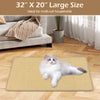 Large 32" x 20" natural sisal cat scratcher mat set, ideal for multi-cat households, providing ample scratching space.