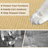 Natural sisal cat scratcher mat set, 32" x 20", designed for claw sharpening and furniture protection.