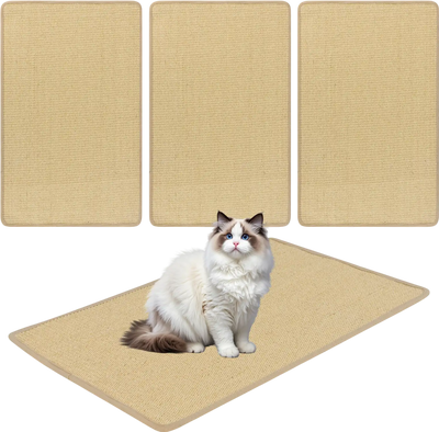 Costway 4-Piece Cat Scratcher Mat Set 32