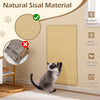 Cat scratching mat made of natural sisal, 32" x 20", durable, anti-slip, perfect for protecting furniture.