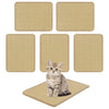Set of 6 natural sisal cat scratcher mats, 16 x 12 inches, designed to protect furniture and satisfy scratching.