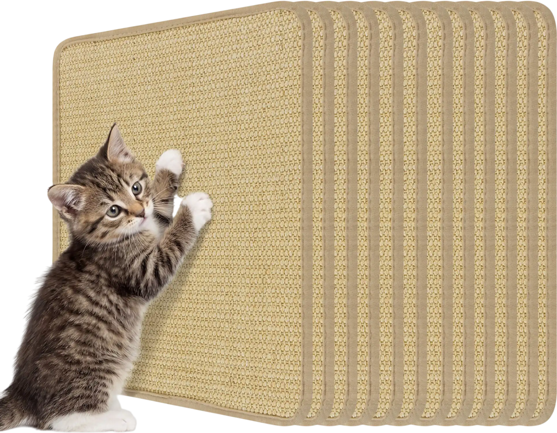 Costway 12-Piece Cat Scratcher Mat Set 16 x 12