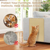 Natural sisal cat scratcher mat set, 24 x 16 inches, protects furniture while satisfying cats' scratching instincts.