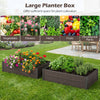 Large raised garden bed made of durable PE rattan, perfect for cultivating vegetables, flowers, and herbs on patios.