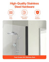 Vevor Bathtub Shower Door 34" x 55" Frameless 180° Rotatable Tempered Glass New