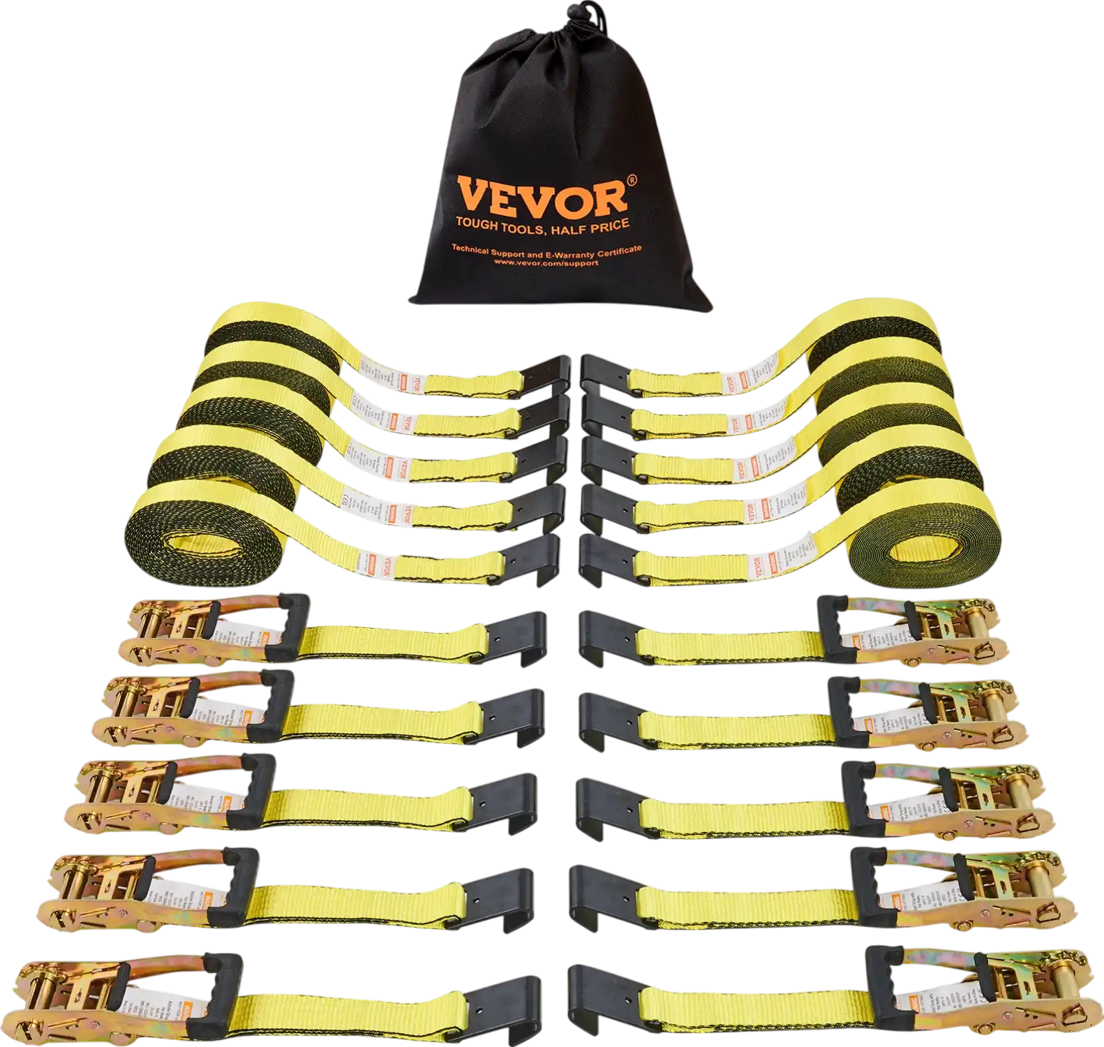 Vevor Ratchet Tie Down Straps 10,000 Lbs Break Strength 2