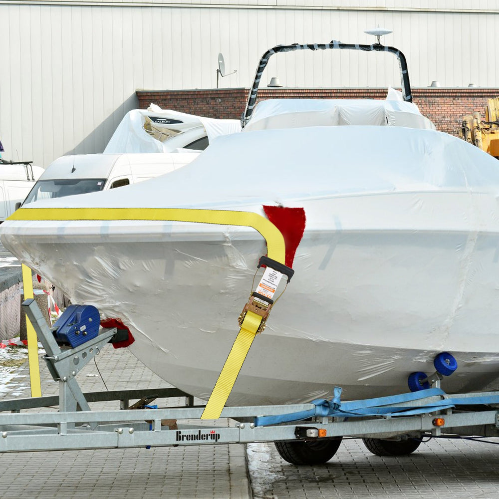 Vevor Ratchet Tie Down Straps 10,000 Lbs Break Strength 2" x 30' Cargo Securing Flat Hook 10-Pack New