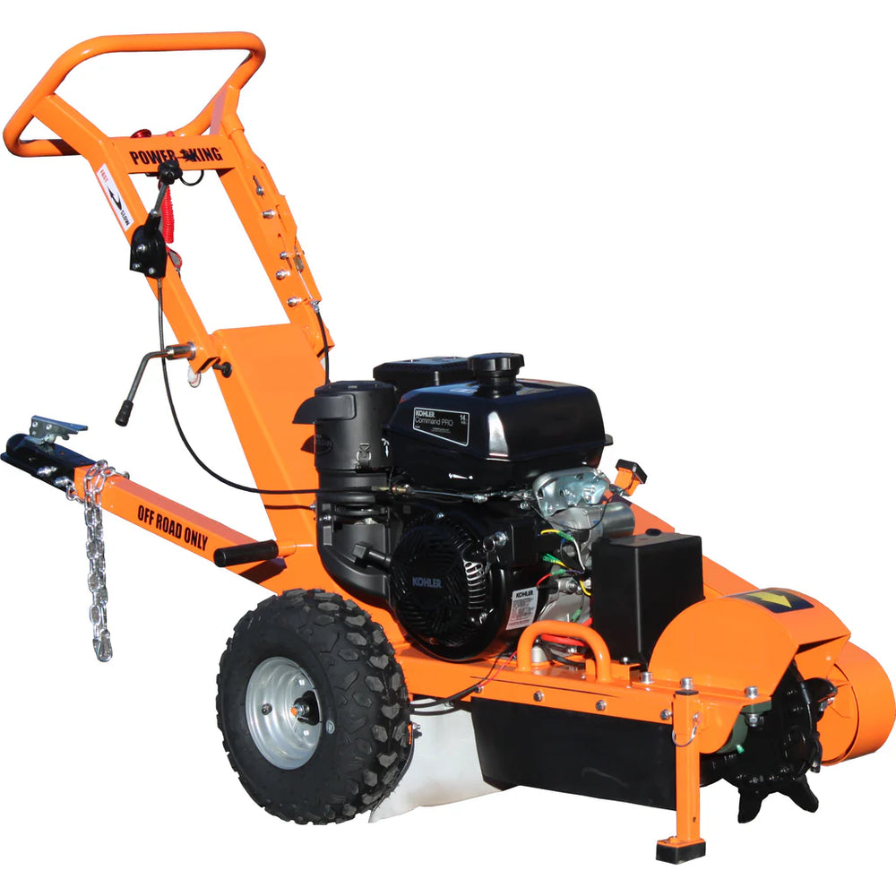 Power King Stump Grinder 14 HP Kohler Command Pro Electric Start GreenTeeth Compatible PK0803-EH New
