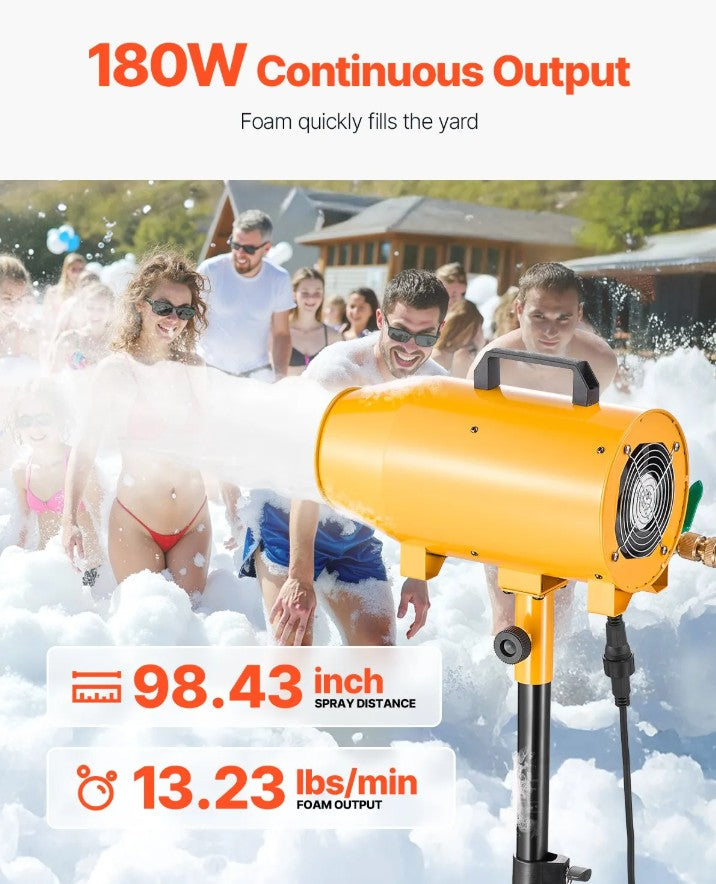 Vevor Foam Party Machine 180W with Tripod and Submersible Pump New