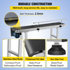 Vevor Motorized Conveyor With PVC Belt 59" x 7.8" Anti-Static With Adjustable Single Guardrail Stainless Steel New