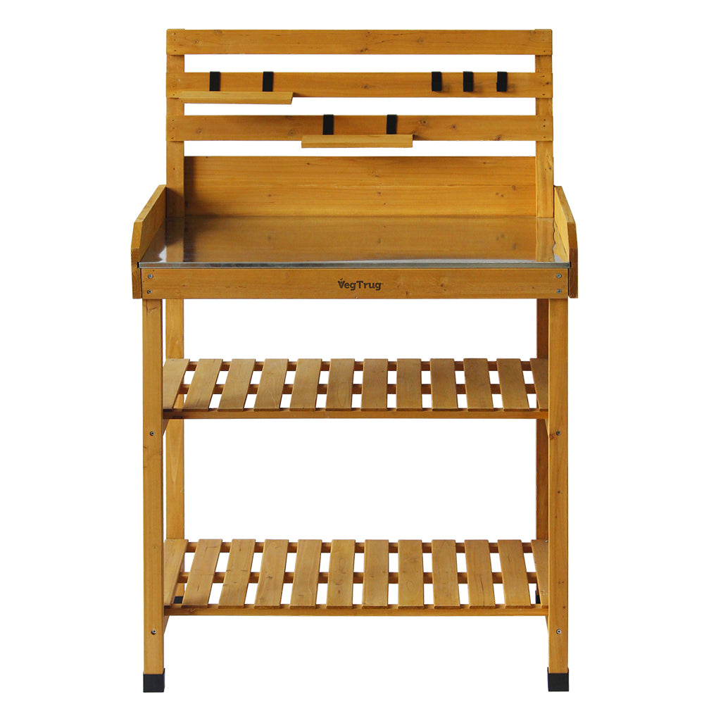 VegTrug Easy Potting Bench Table Gray or Natural New