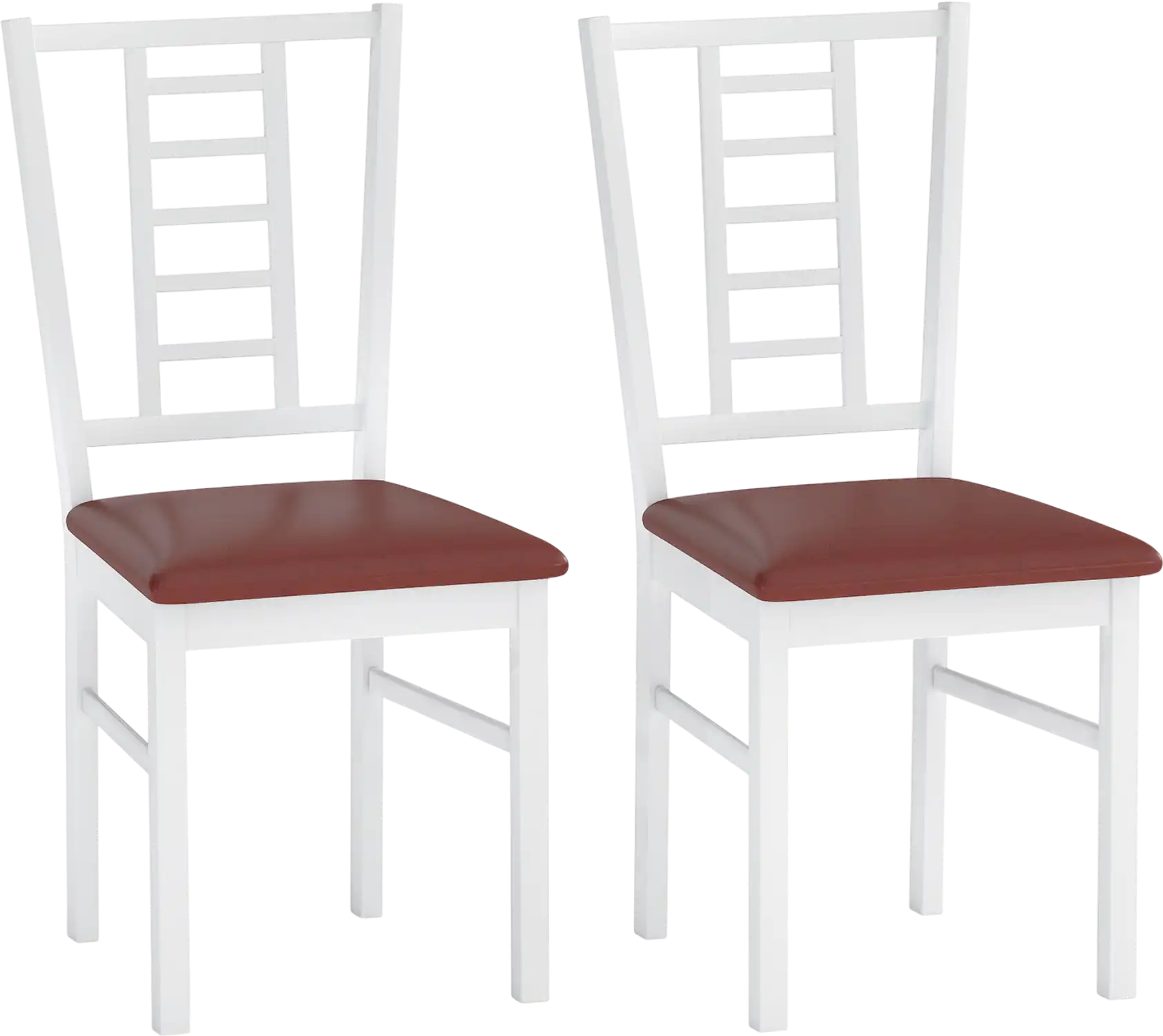 Costway PU Leather Upholstered Wood Dining Chairs Set of 2 52400910 New