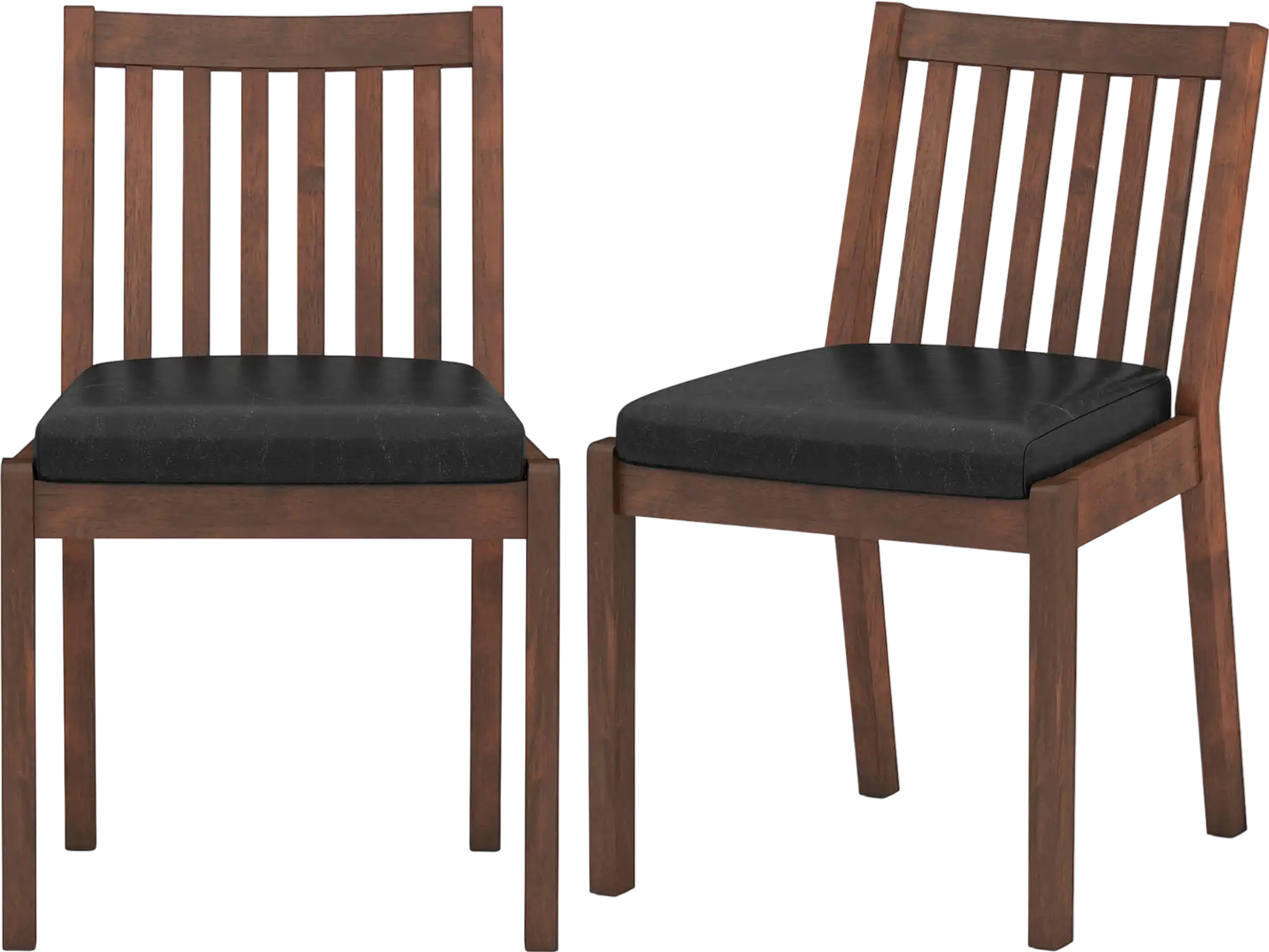 Costway PU Leather Upholstered Dining Chairs Set of 2 22837844 New