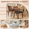 Espresso PU leather upholstered dining chair set with padded seat, ideal for kitchen, restaurant, or study use.