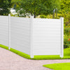 Vevor Outdoor Privacy Screens 50" x 50" Horizontal Vinyl Fence 4-Panel Enclosure New