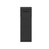 Black package delivery box with anti-theft baffle and sloped roof, designed for secure outdoor use and easy package.