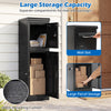 Package delivery box with lockable doors, large storage capacity, and mail slot for secure outdoor use.