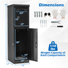 Package delivery box with lockable doors, heavy-duty galvanized steel, 110 lbs capacity, ideal for outdoor use.