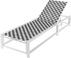 Outdoor Adjustable Patio Chaise Lounge Chair with Wheels and Sturdy Metal Frame