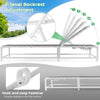 Outdoor adjustable patio chaise lounge chair with 6-level backrest, sturdy metal frame, and wheels for easy movement.