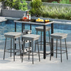 Patio bar stools set of 2 with rattan seats and sturdy metal frame, ideal for outdoor gatherings by the pool.