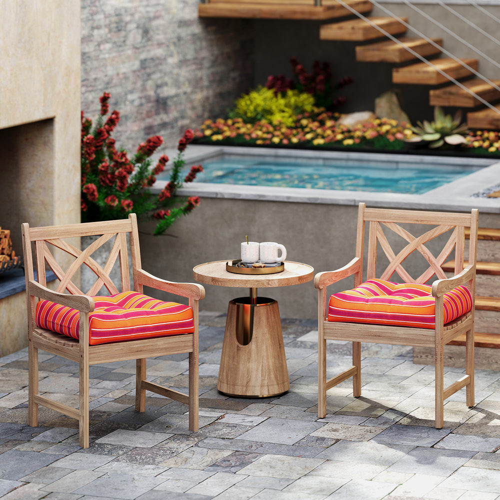21 Inch x 21 Inch Patio Chair Seat Cushion Pads for Indoor and Outdoor-Orange - Gallery View 1 of 9
