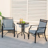 Patio Chairs Set of 2 with All Weather Breathable Fabric-Blue - Gallery View 1 of 9