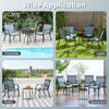 Patio chairs set of 2 with breathable blue fabric, ideal for poolside, lawn, or patio use. Easy assembly and durable.