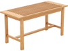 Patio Coffee Table 36 Inch Rectangular Outside Side Table with Slatted Tabletop