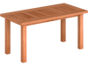 Patio Coffee Table with Slatted Tabletop for Deck, Poolside