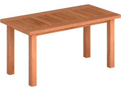 Costway Patio Coffee Table Slatted Tabletop Deck Poolside 319467852 New