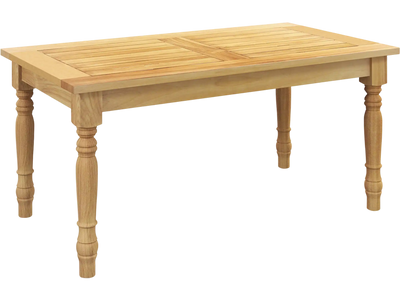 Costway Patio Coffee Table Solid Teak Wood Slatted Top 43581926 New