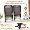 Folding patio chairs with breathable fabric, sturdy metal frame, and easy storage, perfect for outdoor dining.