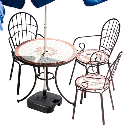Costway Fillable Patio Umbrella Base w/ Handle Fits 1.5