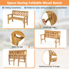Patio foldable bench designed with a user-friendly folding mechanism for easy storage and transport, perfect for outdoor spaces.