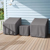 Patio Furniture Covers Waterproof Outdoor Conversation Covers for 3 Pieces Bistro Set-Gray - Gallery View 1 of 9