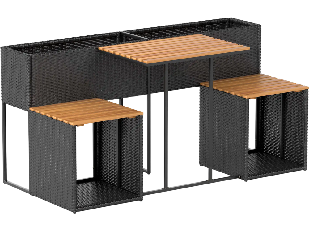 Patio Furniture Set with Raised Garden Bed for Porch and Yard
