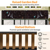 Raised garden bed with slatted bottom, made of durable PE rattan and acacia wood, ideal for outdoor use in patios and.